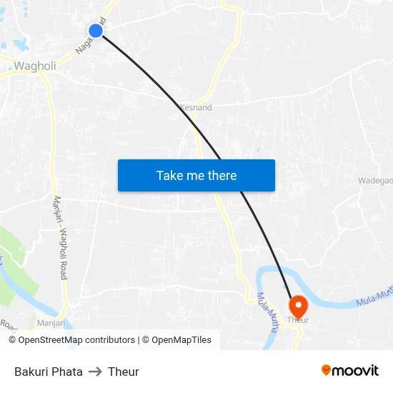Bakuri Phata to Theur map