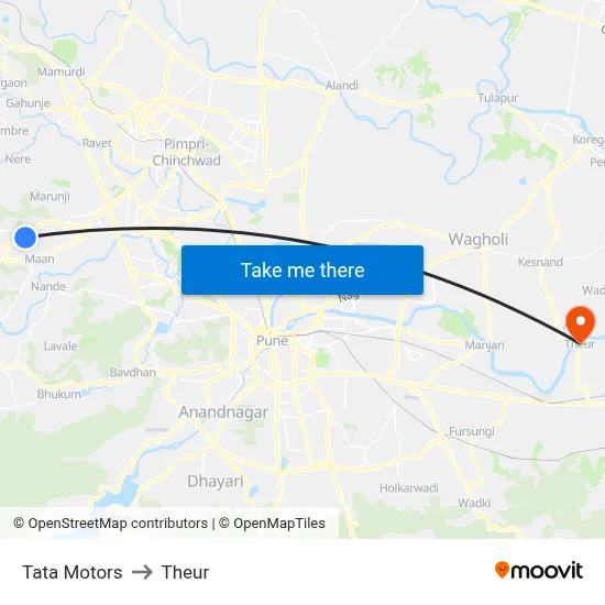 Tata Motors to Theur map