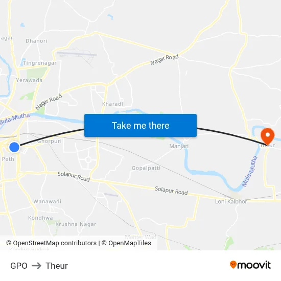 GPO to Theur map