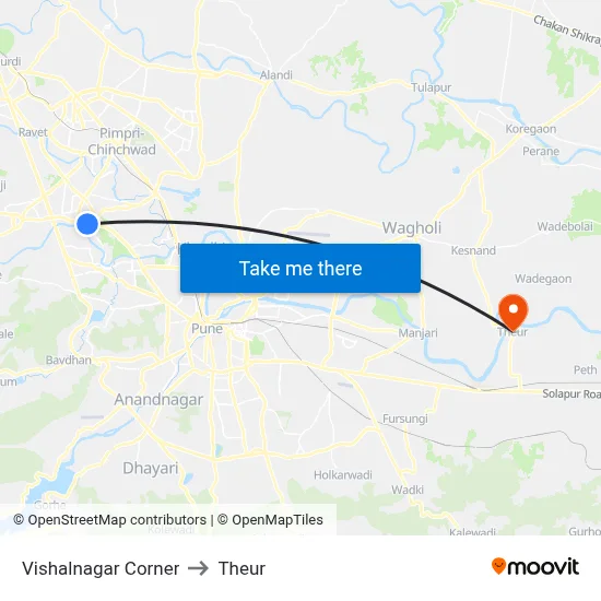 Apple Hospital to Theur map