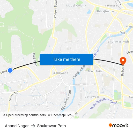 Anand Nagar to Shukrawar Peth map