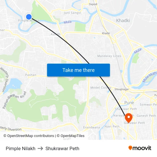 Pimple Nilakh to Shukrawar Peth map