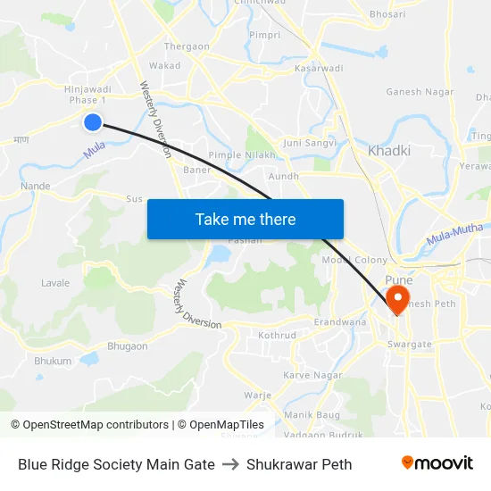 Blue Ridge Society Main Gate to Shukrawar Peth map