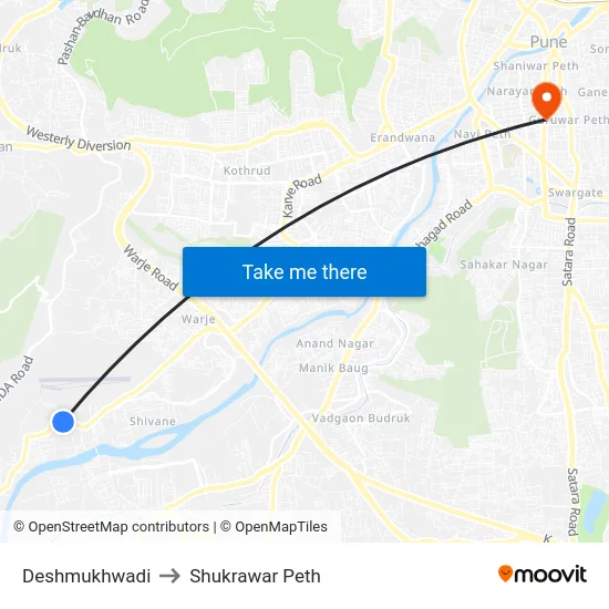 Deshmukhwadi to Shukrawar Peth map