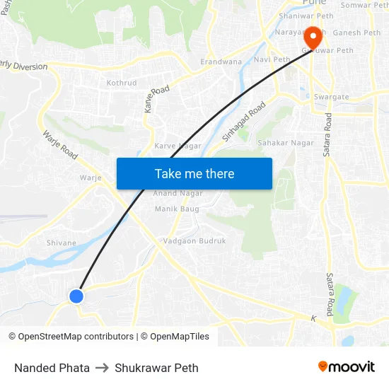 Nanded Phata to Shukrawar Peth map