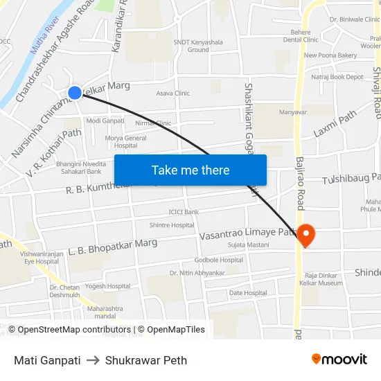 Mati Ganpati to Shukrawar Peth map