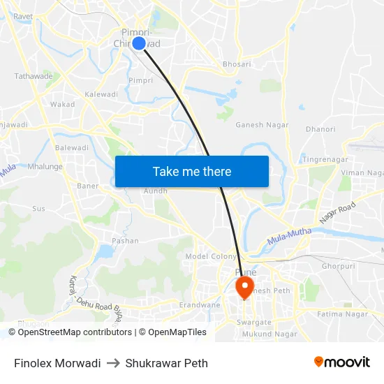 Finolex Morwadi to Shukrawar Peth map