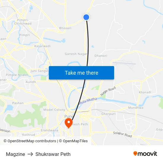 Magzine to Shukrawar Peth map