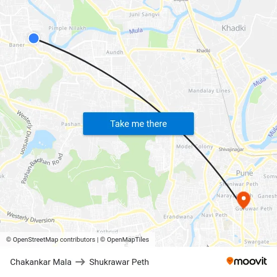 Chakankar Mala to Shukrawar Peth map