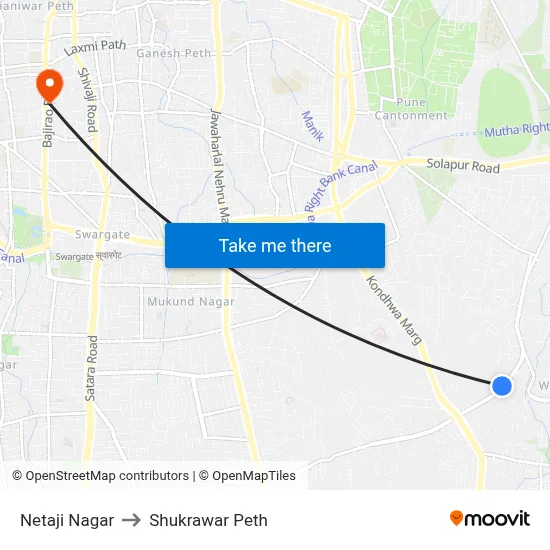 Netaji Nagar to Shukrawar Peth map