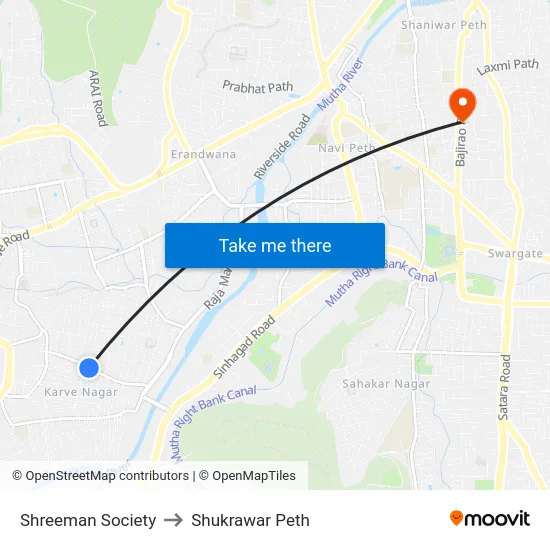 Shreeman Society to Shukrawar Peth map