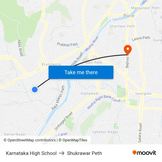 Karnataka High School to Shukrawar Peth map