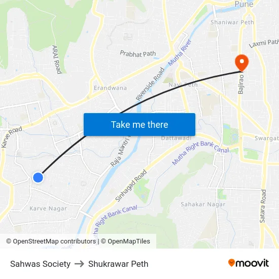 Sahwas Society to Shukrawar Peth map