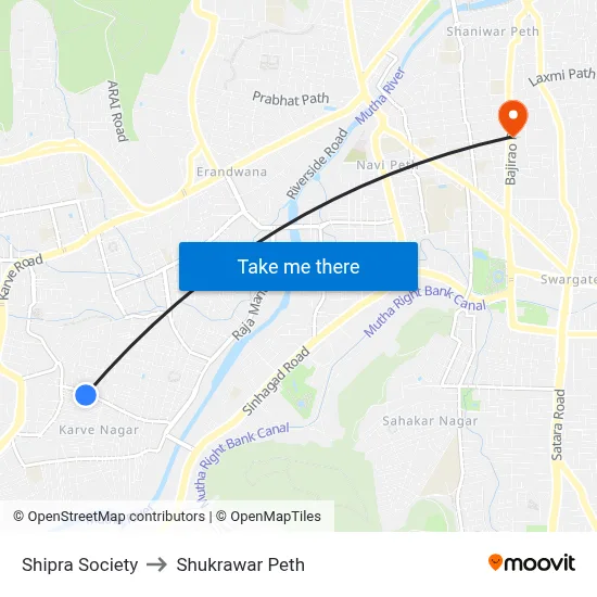 Shipra Society to Shukrawar Peth map