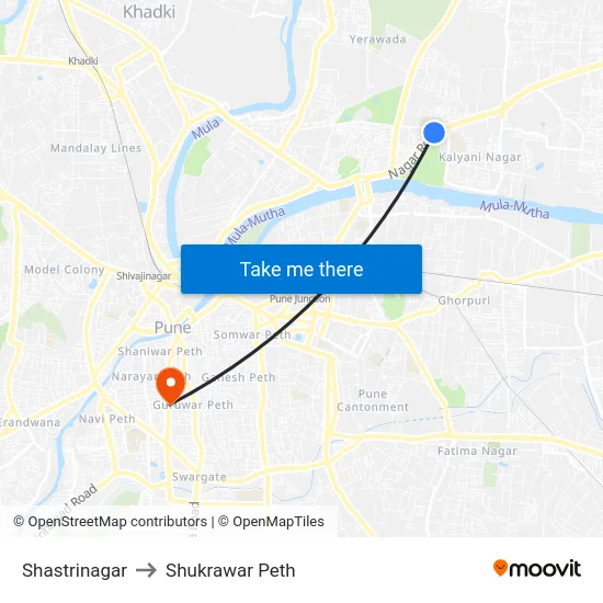 Shastrinagar to Shukrawar Peth map