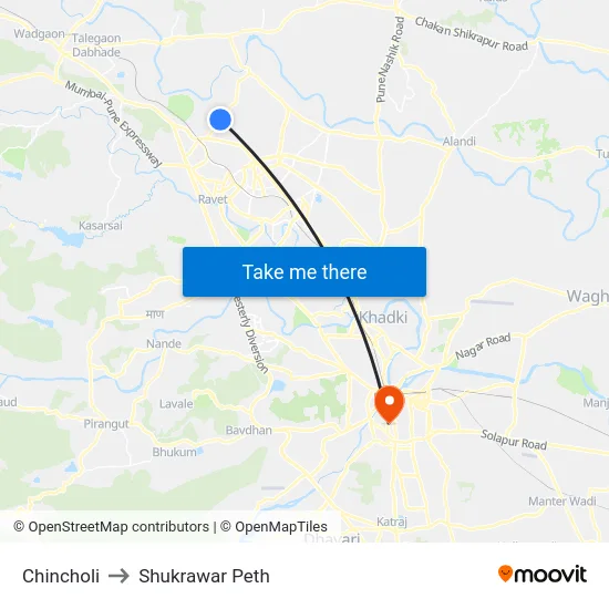 Chincholi to Shukrawar Peth map