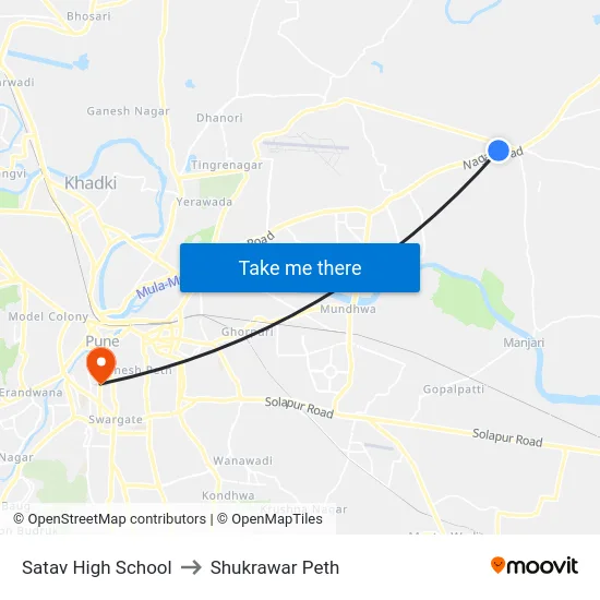 Satav High School to Shukrawar Peth map