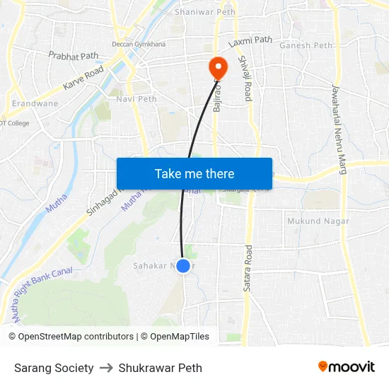 Sarang Society to Shukrawar Peth map