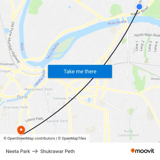 Neeta Park to Shukrawar Peth map