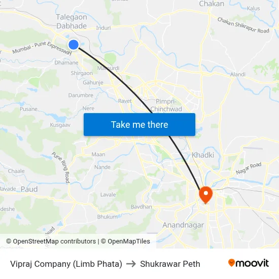 Vipraj Company (Limb Phata) to Shukrawar Peth map