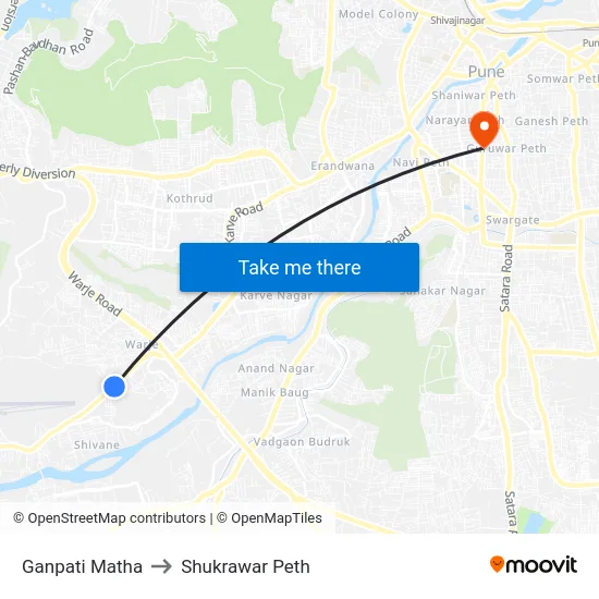 Ganpati Matha to Shukrawar Peth map