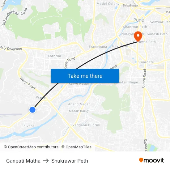 Ganpati Matha to Shukrawar Peth map