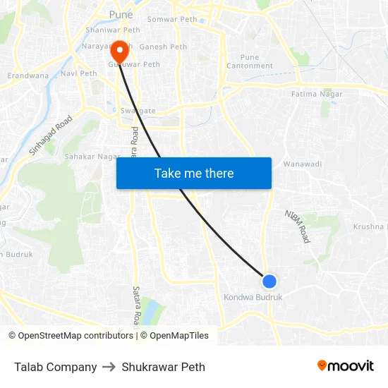 Talab Company to Shukrawar Peth map