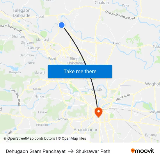 Dehugaon Gram Panchayat to Shukrawar Peth map
