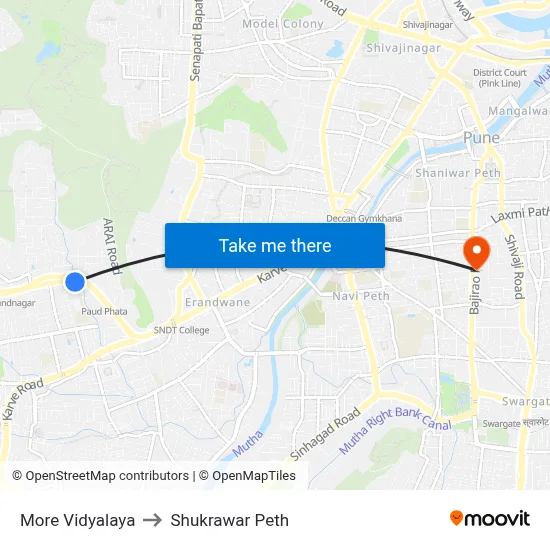More Vidyalaya to Shukrawar Peth map