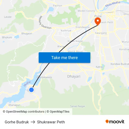 Gorhe Budruk to Shukrawar Peth map
