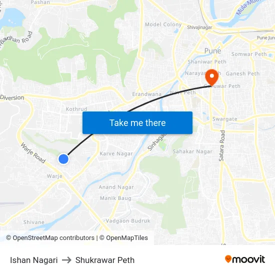 Ishan Nagari to Shukrawar Peth map