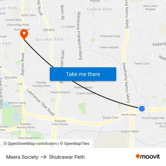 Meera Society to Shukrawar Peth map