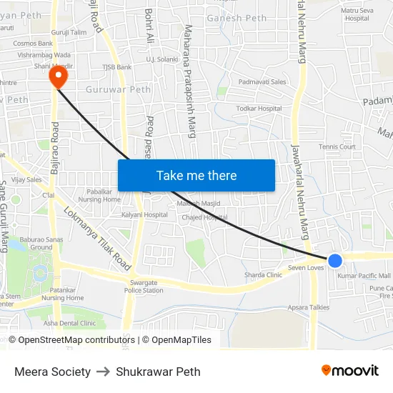Meera Society to Shukrawar Peth map