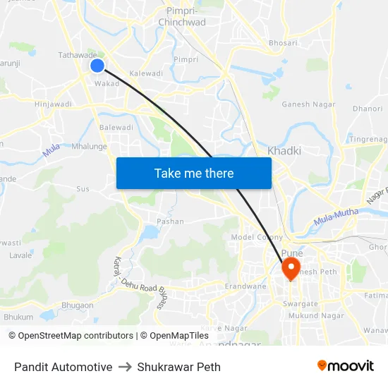 Pandit Automotive to Shukrawar Peth map