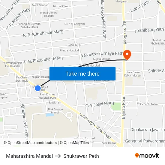 Maharashtra Mandal to Shukrawar Peth map
