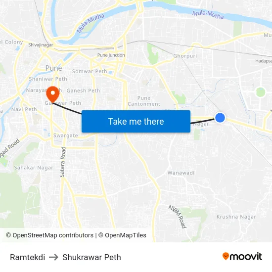 Ramtekdi to Shukrawar Peth map