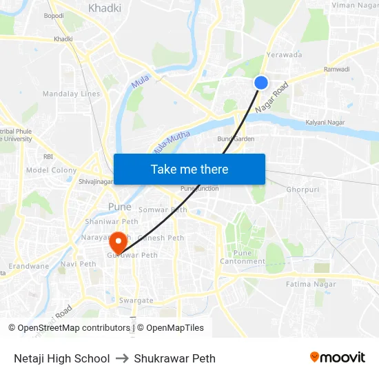 Netaji High School to Shukrawar Peth map
