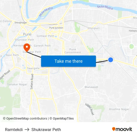Ramtekdi to Shukrawar Peth map