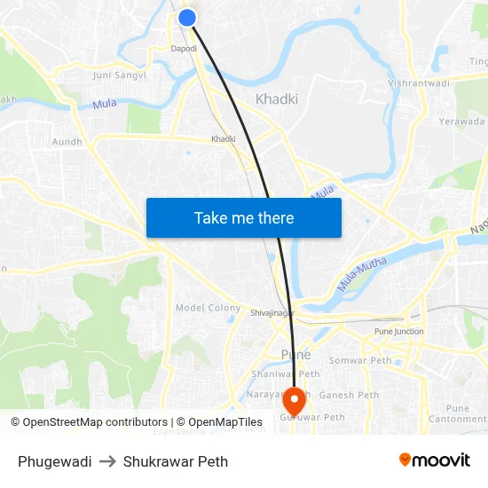 Phugewadi to Shukrawar Peth map