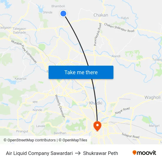 Air Liquid Company Sawardari to Shukrawar Peth map