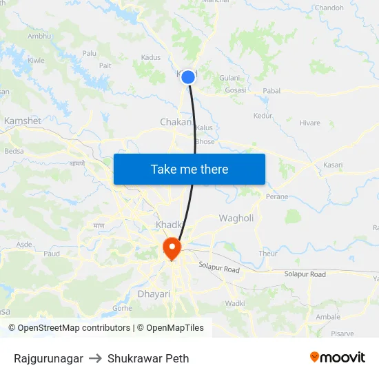 Rajgurunagar to Shukrawar Peth map