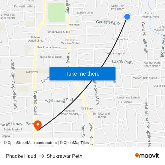 Phadke Haud to Shukrawar Peth map