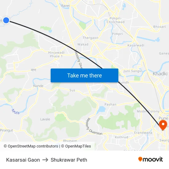 Kasarsai Gaon to Shukrawar Peth map