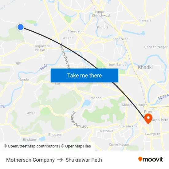 Motherson Company to Shukrawar Peth map