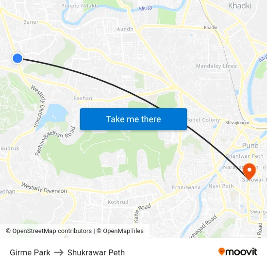 Girme Park to Shukrawar Peth map