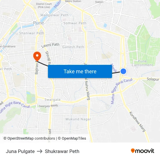 Juna Pulgate to Shukrawar Peth map