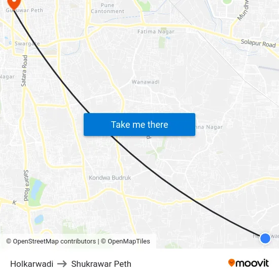 Holkarwadi to Shukrawar Peth map