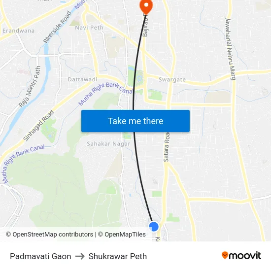 Padmavati Gaon to Shukrawar Peth map