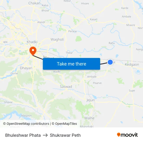 Bhuleshwar Phata to Shukrawar Peth map