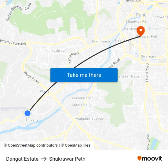 Dangat Estate to Shukrawar Peth map
